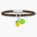 Louis Vuitton Hang It Lv Fruits Lemon Bracelet Monogram Brown