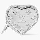 Louis Vuitton Heart Coin Purse Silver