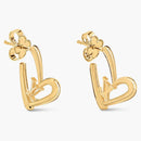 Louis Vuitton Limited Edition Heart Earrings Pm Gold