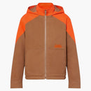 Louis Vuitton Hooded Padded Denim Jacket Orange/brown