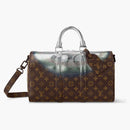 Louis Vuitton Keepall Bandouliere 35 Metallic Nebula Coated Canvas
