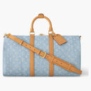 Louis Vuitton Keepall Bandouliere 45 Sky Blue Denim