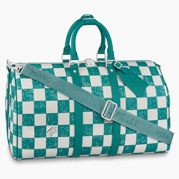 Louis Vuitton Keepall Bandouliere 45 Teal Blue