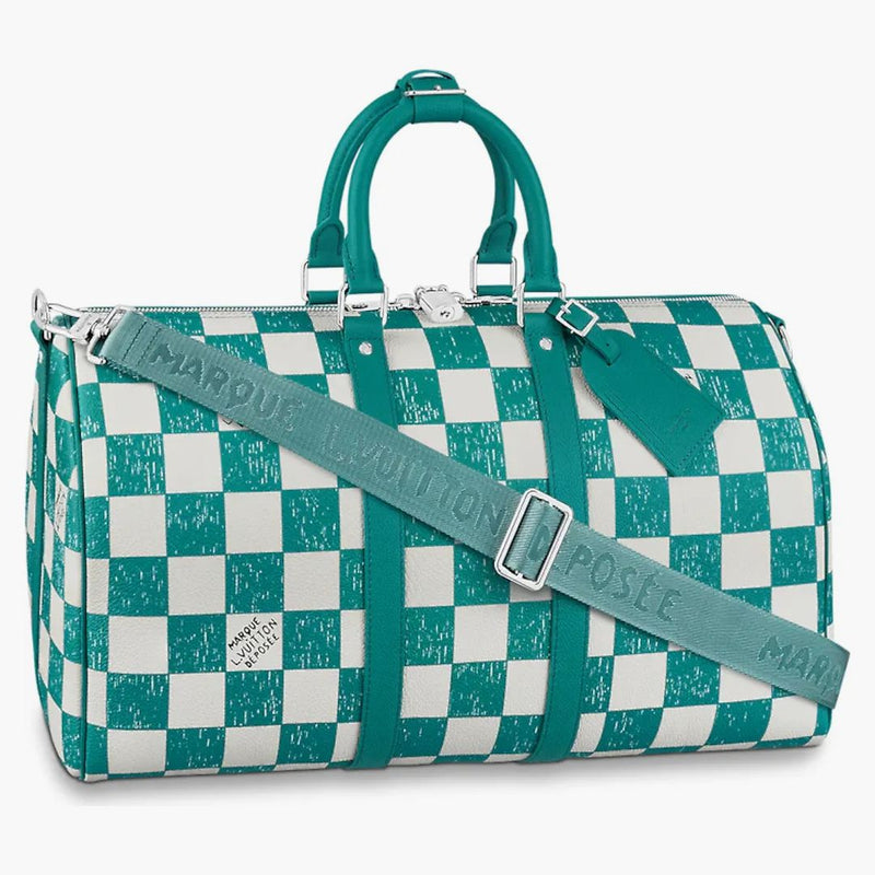 Louis Vuitton Keepall Bandouliere 45 Teal Blue