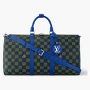 Louis Vuitton Keepall Bandouliere 50 Damier Heritage Blue Green