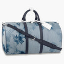 Louis Vuitton Keepall Bandouliere 50 Hickory Stripes Denim Watercolor