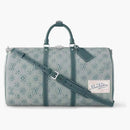 Louis Vuitton Keepall Bandouliere 50 Monogram Washed Denim Coated Canvas