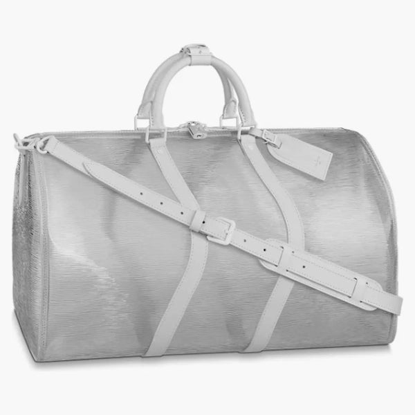 Louis Vuitton Keepall Bandouliere Wavy 50 Epi Plage White