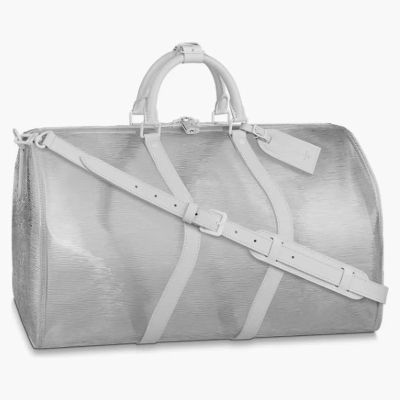Louis Vuitton Keepall Bandouliere Wavy 50 Epi Plage White
