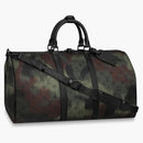 Louis Vuitton Keepall Bandouliere Camouflage Monogram 50 Black/green