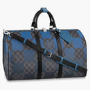 Louis Vuitton Keepall Bandouliere Damier Graphite Giant 50 Blue