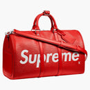 Louis Vuitton X Supreme Keepall Bandouliere Epi 45 Red