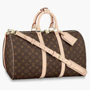 Louis Vuitton Keepall Bandouliere Monogram 45 Brown
