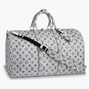 Louis Vuitton Keepall Bandouliere Metallic Monogram 50 Silver