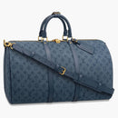 Louis Vuitton Keepall Bandouliere Monogram Denim 50 Navy