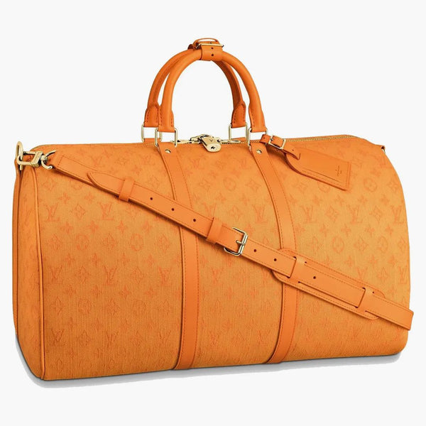 Louis Vuitton Keepall Bandouliere Monogram Denim 50 Ocre