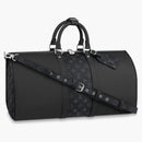 Louis Vuitton Keepall Bandouliere Monogram Eclipse 50 Black