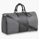Louis Vuitton Keepall Bandouliere Monogram Eclipse Reverse 50 Gray