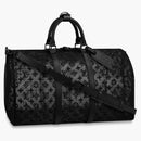 Louis Vuitton Keepall Bandouliere Monogram Mesh 50 Black