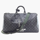 Louis Vuitton Keepall Bandouliere Monogram Vivienne Eclipse 50 Black