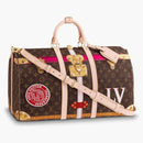 Louis Vuitton Keepall Bandouliere Monogram Tromp L'oeil Screen 50 Pink Multicolor
