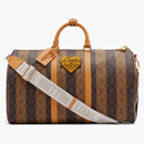 Louis Vuitton Keepall Bandouliere X Nigo 50 Monogram Stripes Brown