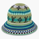 Louis Vuitton Lv Crochet Stripes Straw Hat Blue