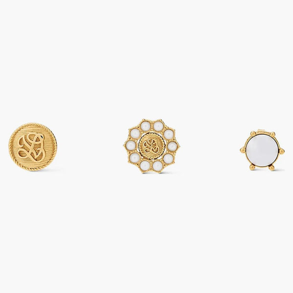 Louis Vuitton Lv Dynasty Set Of 3 Earrings Gold