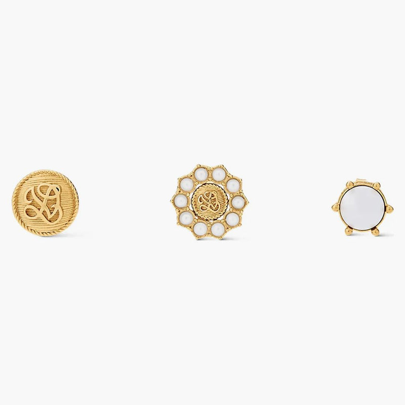 Louis Vuitton Lv Dynasty Set Of 3 Earrings Gold