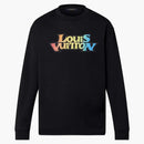 Louis Vuitton Lv Fade Printed Long-sleeved T-shirt Black
