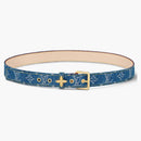 Louis Vuitton Lv Flowergram Ardillon 30mm Belt Monogram Denim Blue