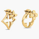 Louis Vuitton Lv Flowergram Earrings Gold