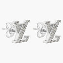 Louis Vuitton Lv Iconic Earrings Silver/rhinestone