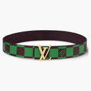 Louis Vuitton Lv Initiales 40mm Reversible Belt Damier Pop Green