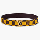 Louis Vuitton Lv Initiales 40mm Reversible Belt Damier Pop Jaune Mat