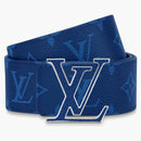 Louis Vuitton Lv Initiales Reversible Belt Monogram Cobalt Taiga 40mm Blue