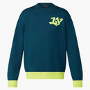 Louis Vuitton Lv Logo Signature Crewneck Sweater Green/yellow