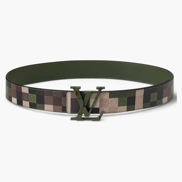 Louis Vuitton Lv Mega Pixel 40mm Reversible Belt Green Damoflage Damier