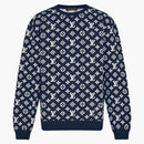 Louis Vuitton Lv Monogram Jacquard Crewneck Blue/white