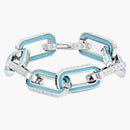 Louis Vuitton Lv Monogram Links Chain Bracelet Silver