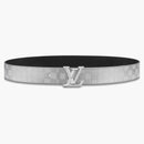Louis Vuitton Lv Pyramide Glitter 40mm Reversible Belt Silver/black