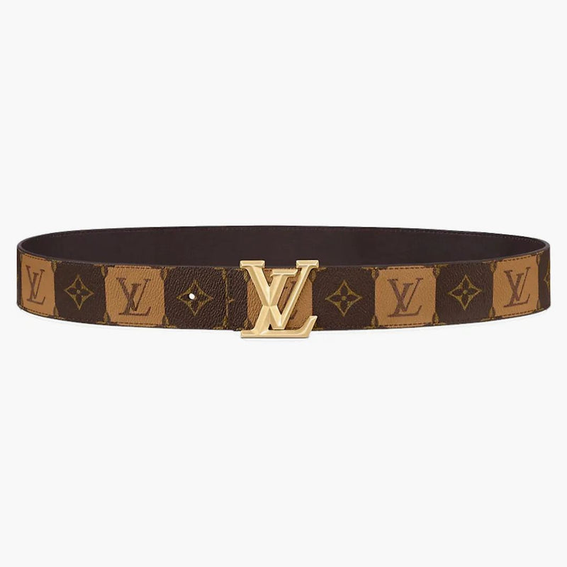 Louis Vuitton Lv Pyramide Stripes 40mm Reversible Belt Monogram Brown