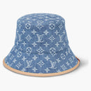 Louis Vuitton Lv Remix Bucket Hat Monogram Denim Blue