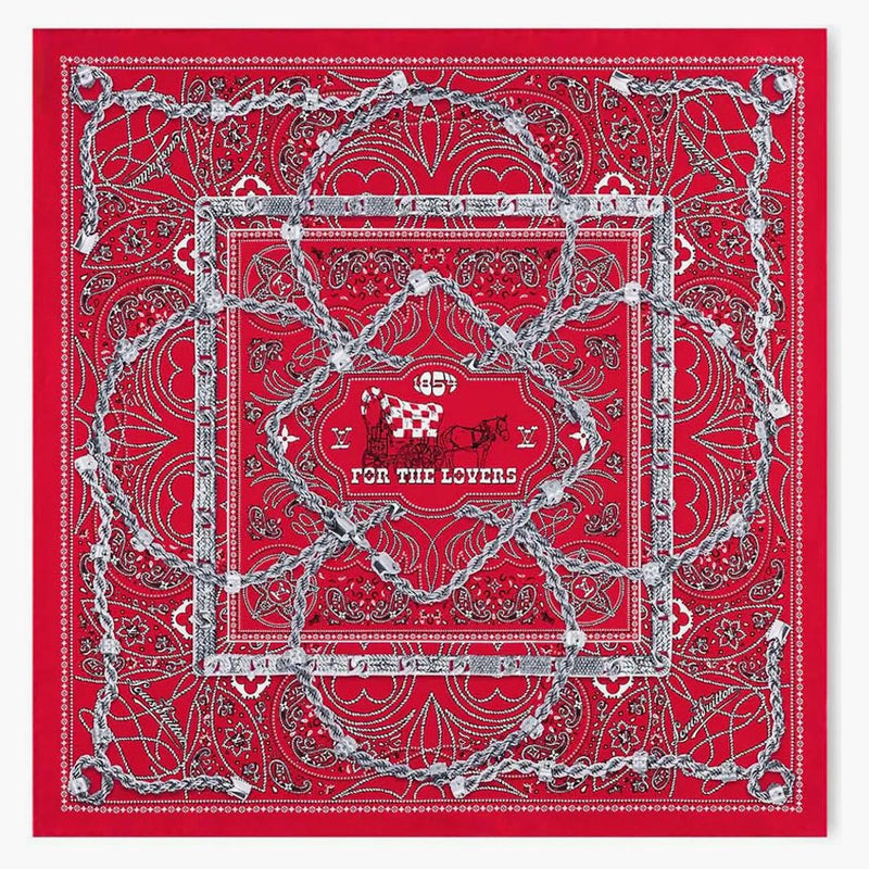 Louis Vuitton Lv Rope Silk Bandana Red