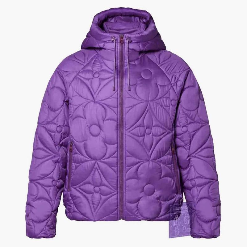 Louis Vuitton Lvse Flower Quilted Hoodie Jacket Violet