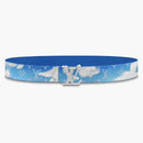 Louis Vuitton Lv Shape Reversible Belt Clouds Monogram 40mm Blue