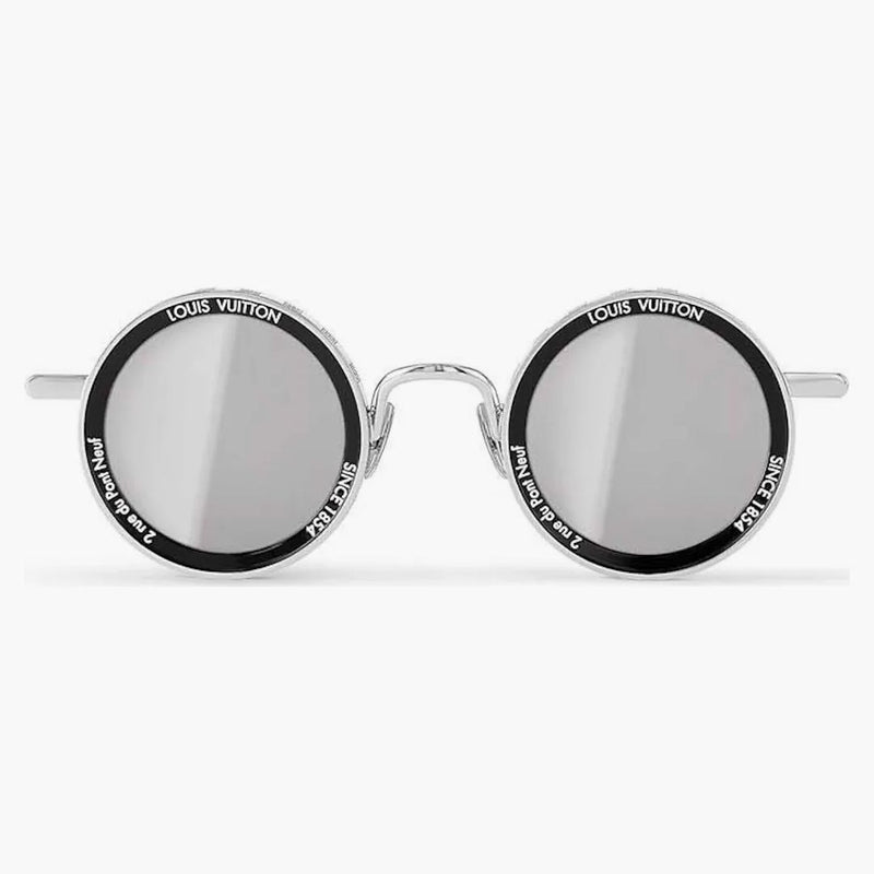 Louis Vuitton Lv Supervision Metal Round Sunglasses Silver