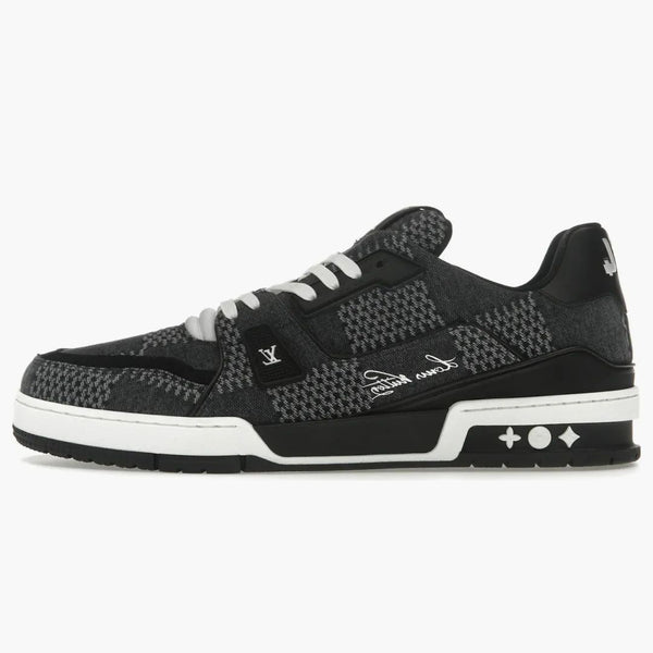Louis Vuitton Lv Trainer Black Damier 3d Denim