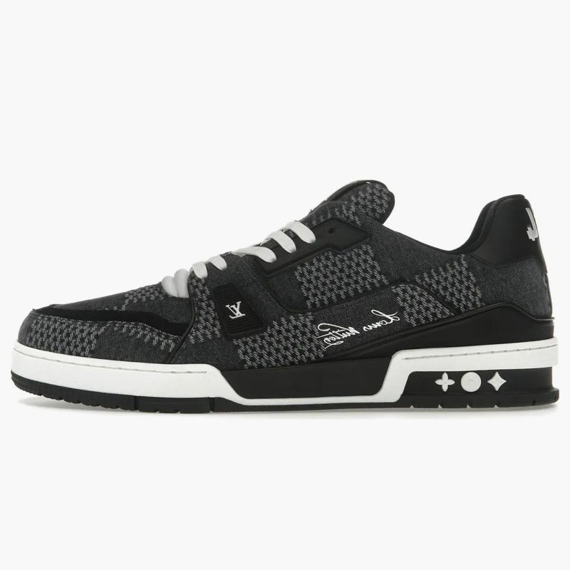 Louis Vuitton Lv Trainer Black Damier 3d Denim