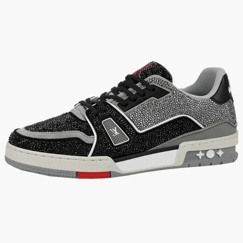 Louis Vuitton Lv Trainer Black Grey Crystal